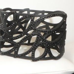 Lia Sophia - Black Cut Crystal Cuff Bracelet